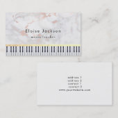 pianist roze marmerleraar visitekaartje (Voorkant / Achterkant)