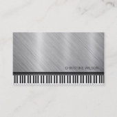 Pianist Silver Grey Visitekaartje (Voorkant)