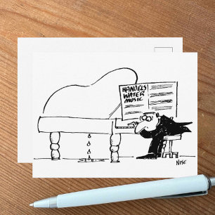 Pianist speelt Handel's Water Music Briefkaart