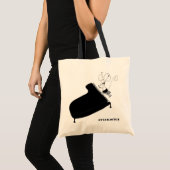 Pianist - Stickmice Canvas tas (Voorkant (product))