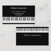 Pianist Theme Visitekaartje (Voorkant / Achterkant)