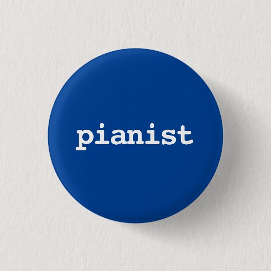 Pianist Typografie Button (Voorkant)