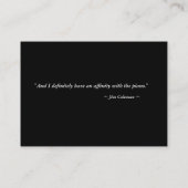 Pianist Visitekaartje (Achterkant)