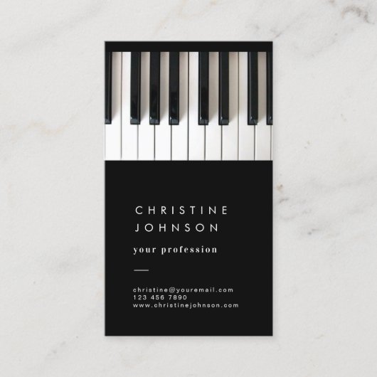 pianist visitekaartje (Voorkant)