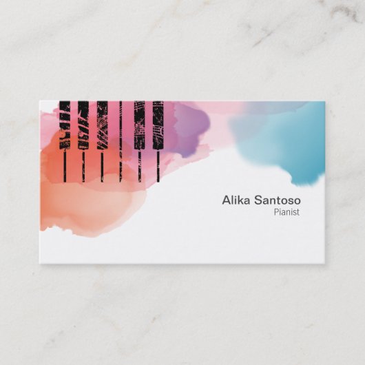 Pianist Visitekaartje (Voorkant)