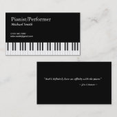 Pianist Visitekaartje (Voorkant / Achterkant)