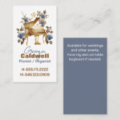  Pianist Waterverf Art Visitekaartje (Voorkant / Achterkant)