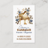 Pianist Waterverf Art Visitekaartje (Voorkant)