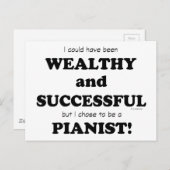Pianist Wealthy & Succesvol Briefkaart (Voorkant / Achterkant)