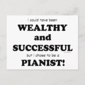 Pianist Wealthy & Succesvol Briefkaart (Voorkant)