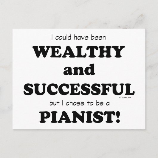 Pianist Wealthy & Succesvol Briefkaart (Voorkant)