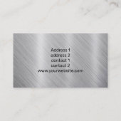 Pianist Zilver Zwart Druppelglitter Visitekaartje (Achterkant)