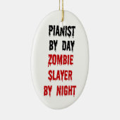 Pianist Zombie Slayer Keramisch Ornament (Rechts)