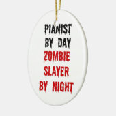 Pianist Zombie Slayer Keramisch Ornament (Links)