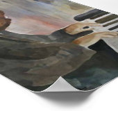 Pianista Jazz Original Oils Artwork Impresiones Poster (Hoek)