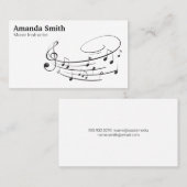 pianiste | muziekleraar visitekaartje (Voorkant / Achterkant)