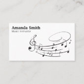 pianiste | muziekleraar visitekaartje (Voorkant)