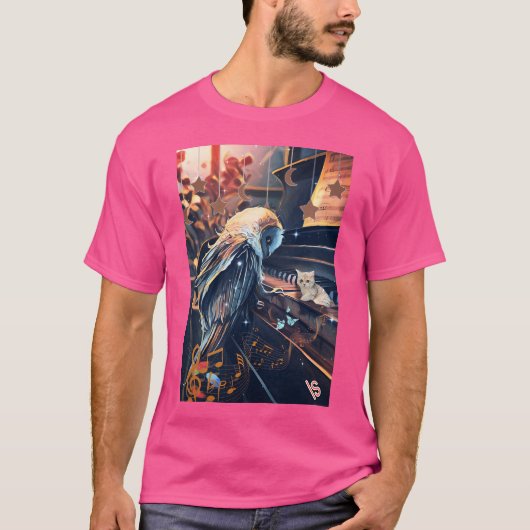 Pianiste Uil T-shirt (Voorkant)