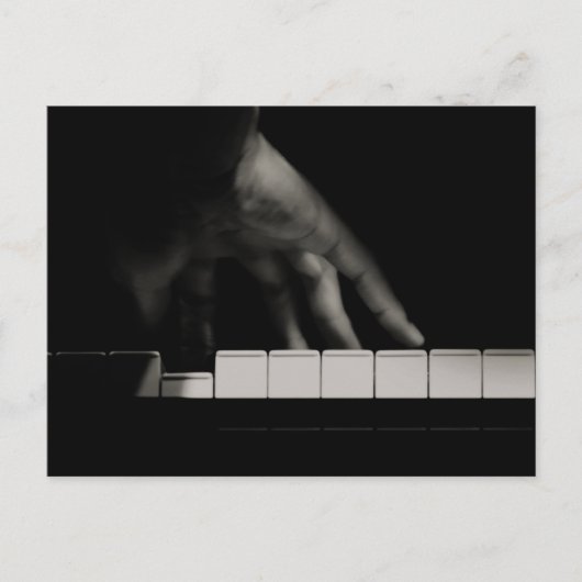 Pianist's hand briefkaart (Voorkant)
