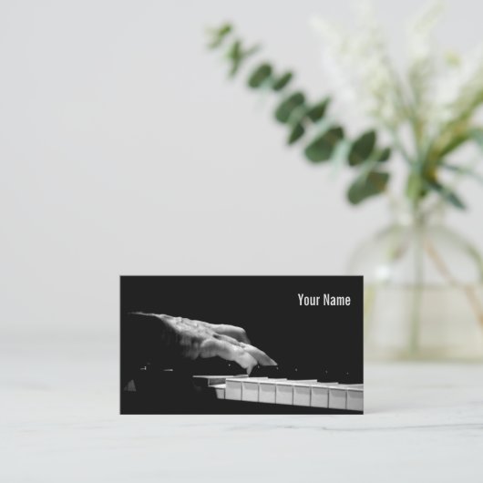 Pianist's hand visitekaartje (Staand voorkant)