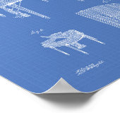 Piano 1937 Patent Art Blueprint Poster (Hoek)
