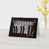 Piano 50e verjaardag kaart (Gele Bloem)