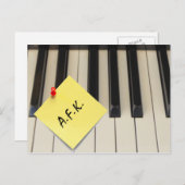Piano A.F.K. (weg van toetsenbord) Briefkaart (Voorkant / Achterkant)