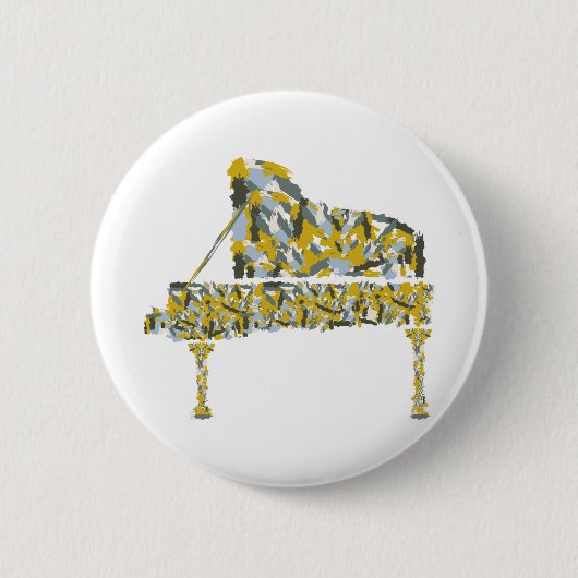 Piano abstract ronde button 5,7 cm (Voorkant)