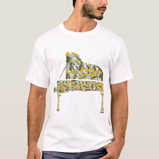 Piano abstract t-shirt (Voorkant)