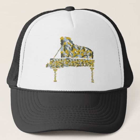 Piano abstract trucker pet (Voorkant)