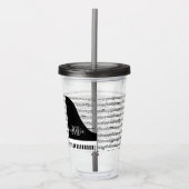  piano acryl drinkbeker (Voorkant)