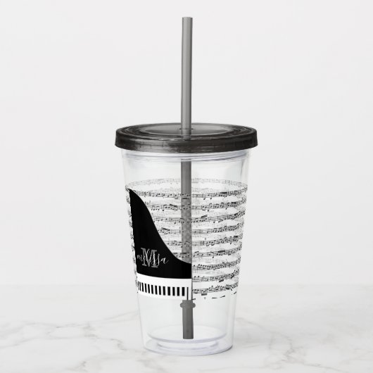  piano acryl drinkbeker (Voorkant)