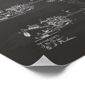 Piano Action 1886 Patent Art Chalkboard Poster (Hoek)