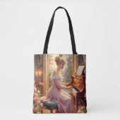 Piano afspelen tote bag (Voorkant)