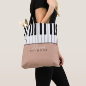 Piano All-Over Dusty Roos Canvas tas met naam (Dichtbij)