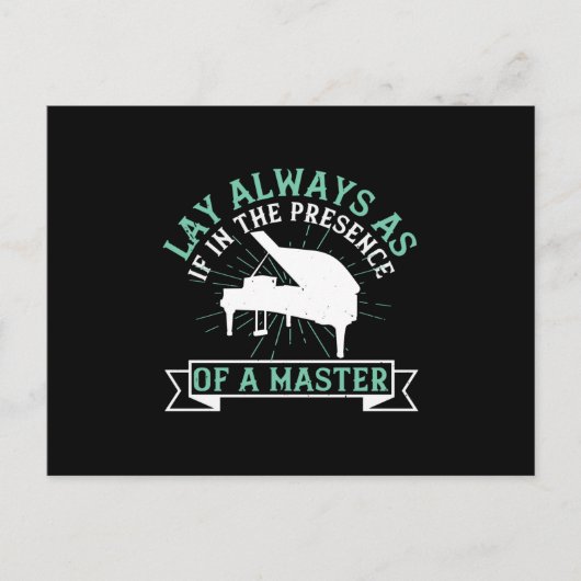 Piano - Als in aanwezigheid van een meester Briefkaart (Voorkant)