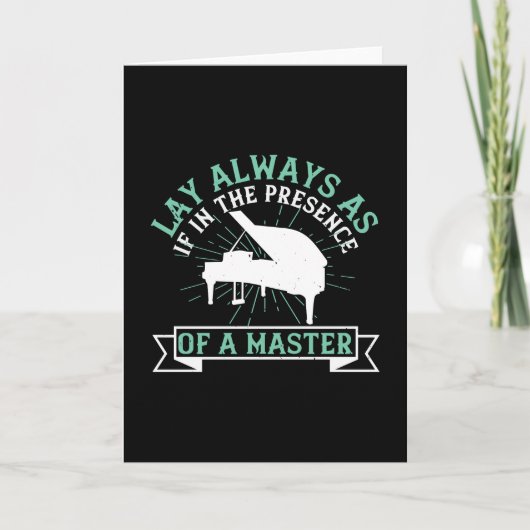 Piano - Als in aanwezigheid van een meester Kaart (Voorkant)