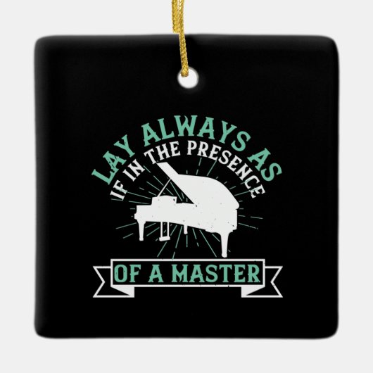 Piano - Als in aanwezigheid van een meester Keramisch Ornament (Voorkant)