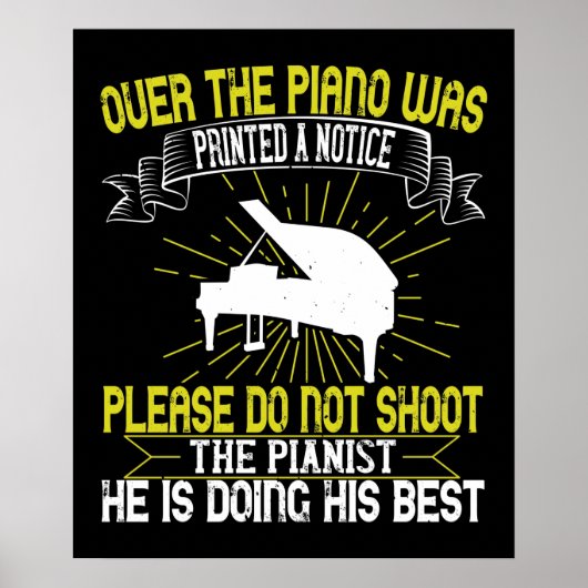 Piano - Alsjeblieft, schiet de pianist niet neer Poster (Voorkant)