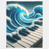Piano Art Fleece Deken (Voorkant)
