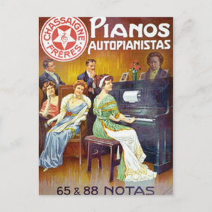 Piano Autopijnistas  Piano Ad Briefkaart