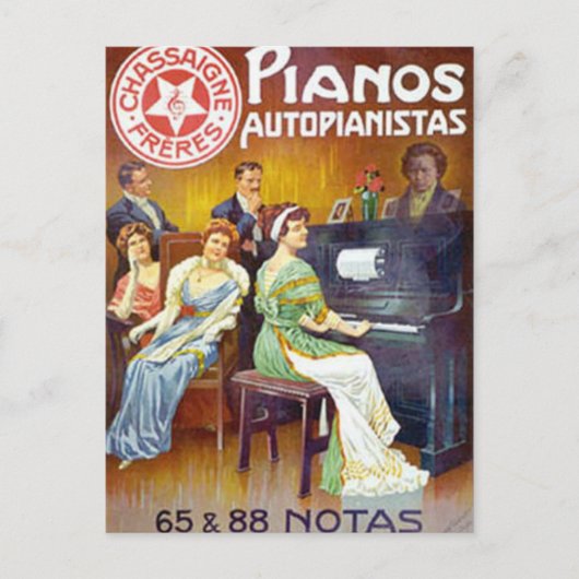 Piano Autopijnistas Piano Ad Briefkaart (Voorkant)