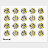 piano-baby ronde sticker (Vel)