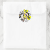 piano-baby ronde sticker (Tas)