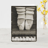 Piano Ballet Duet card Kaart (Gele Bloem)