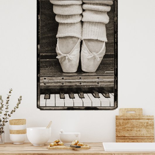 Piano Ballet Duet, groot formaat Poster (Keuken)