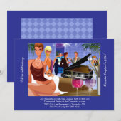 Piano Bar-uitnodiging Kaart (Voorkant / Achterkant)