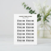 Piano Basisakkoorden Minor en Major Briefkaart (Staand voorkant)
