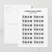 Piano Basisakkoorden Minor en Major Briefkaart (Voorkant / Achterkant)