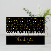 piano bedankt kaart (Staand Voorkant)